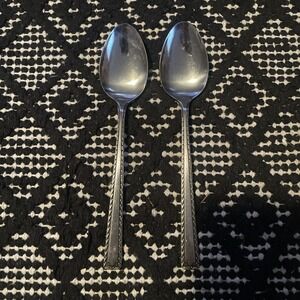 Mid Century Watertown Scroll Side 2 Stainless Japan Table‎ Spoons